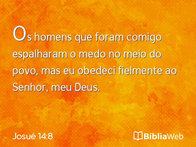 Josué 14:8 em imagem para compartilhar