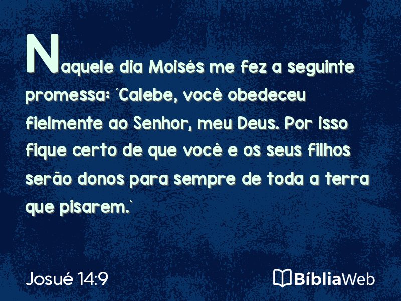 Josué 14:9 em imagem para compartilhar