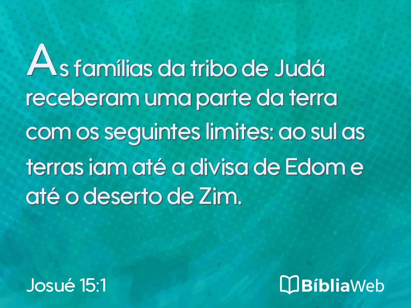 Josué 15:1 em imagem para compartilhar