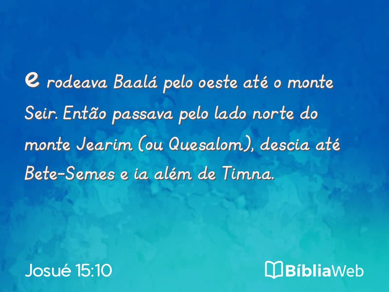 Josué 15:10 em imagem para compartilhar