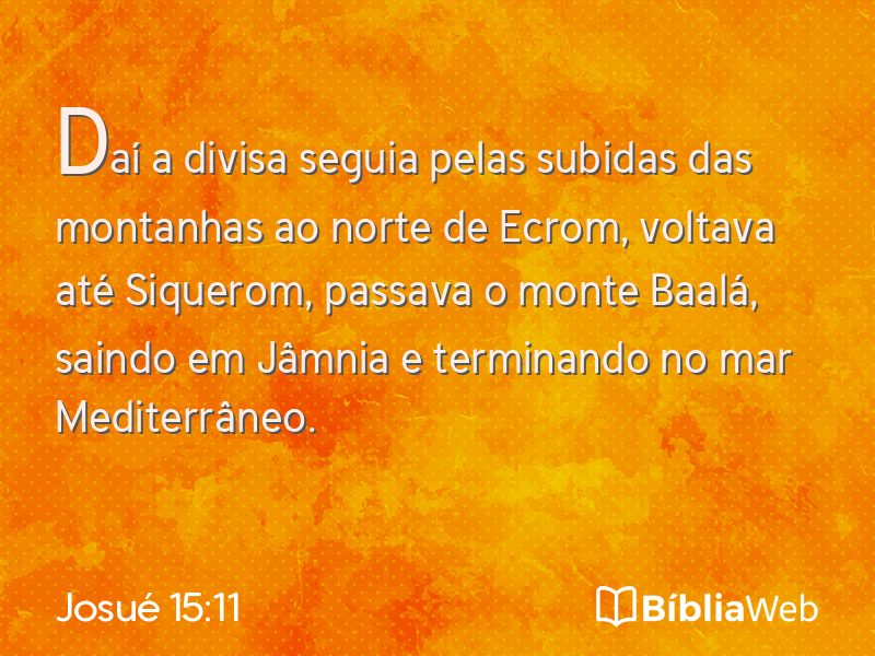 Josué 15:11 em imagem para compartilhar