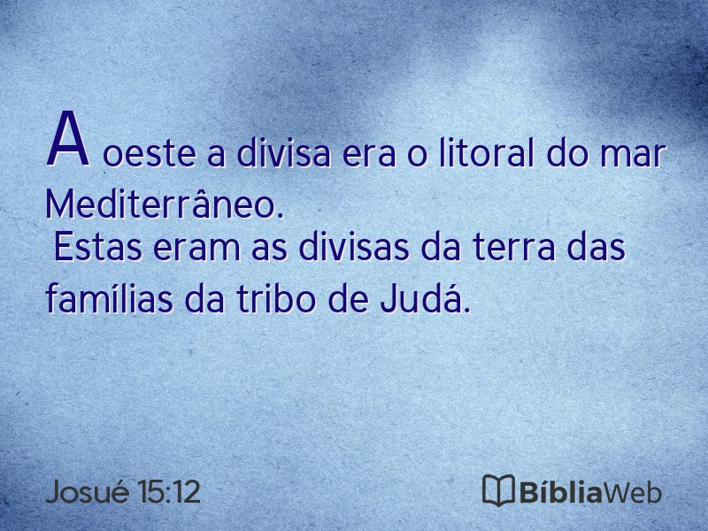 Josué 15:12 em imagem para compartilhar