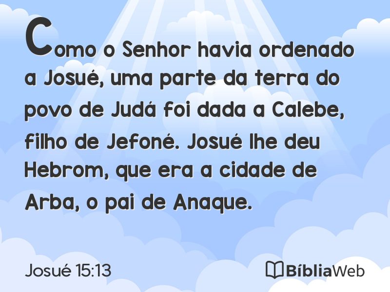 Josué 15:13 em imagem para compartilhar