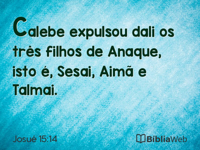Josué 15:14 em imagem para compartilhar