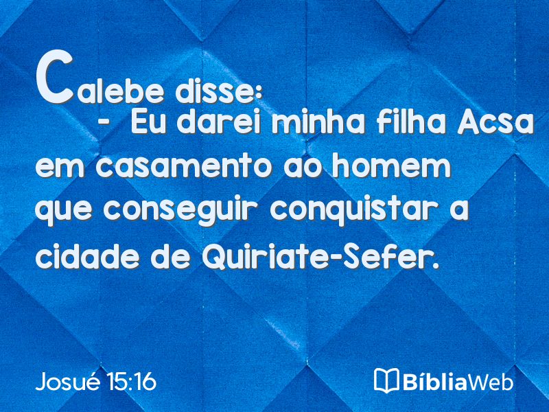 Josué 15:16 em imagem para compartilhar
