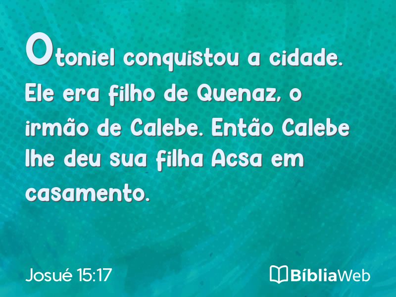 Josué 15:17 em imagem para compartilhar