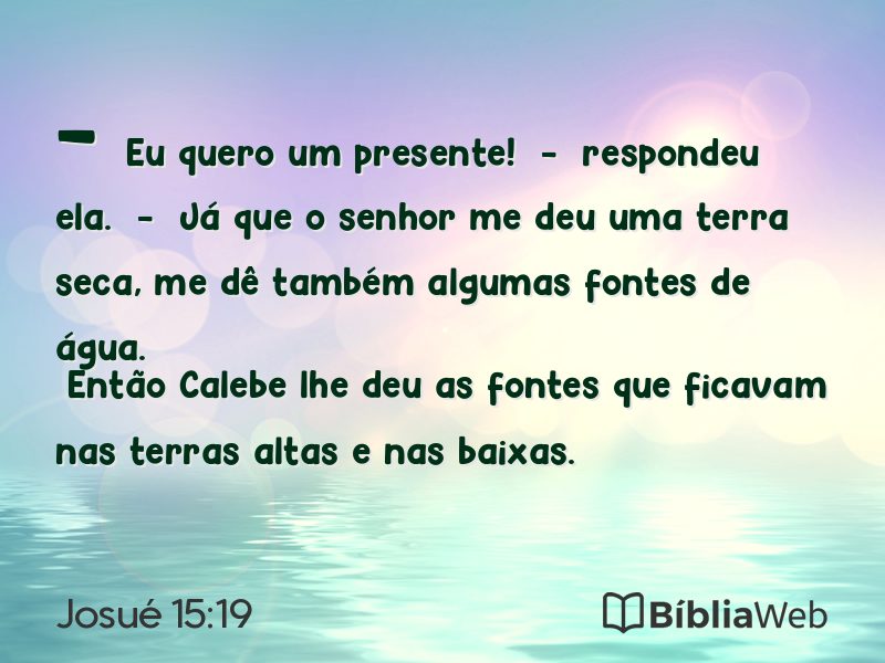 Josué 15:19 em imagem para compartilhar