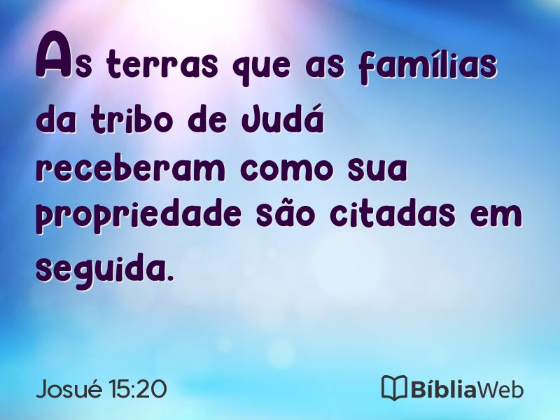 Josué 15:20 em imagem para compartilhar
