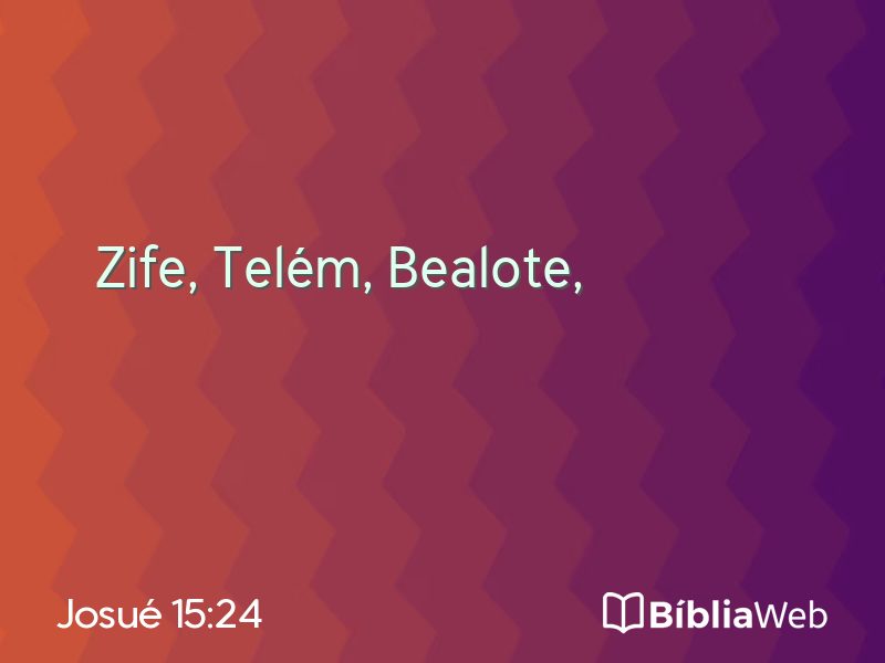 Josué 15:24 em imagem para compartilhar