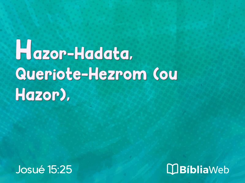 Josué 15:25 em imagem para compartilhar