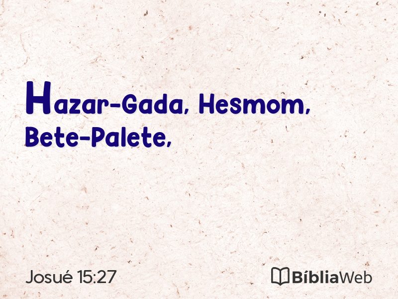 Josué 15:27 em imagem para compartilhar
