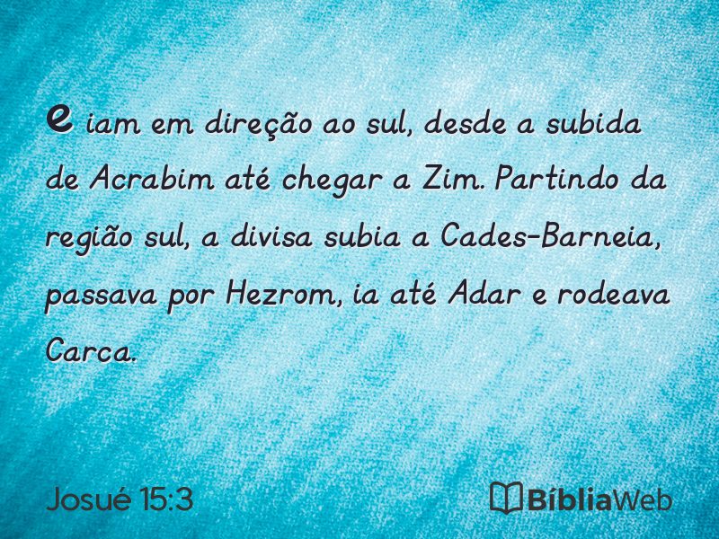 Josué 15:3 em imagem para compartilhar