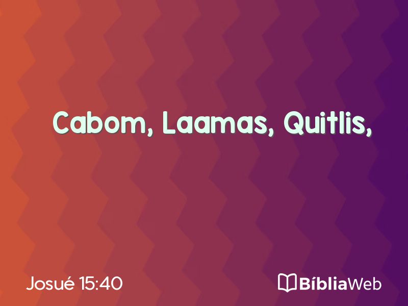 Josué 15:40 em imagem para compartilhar