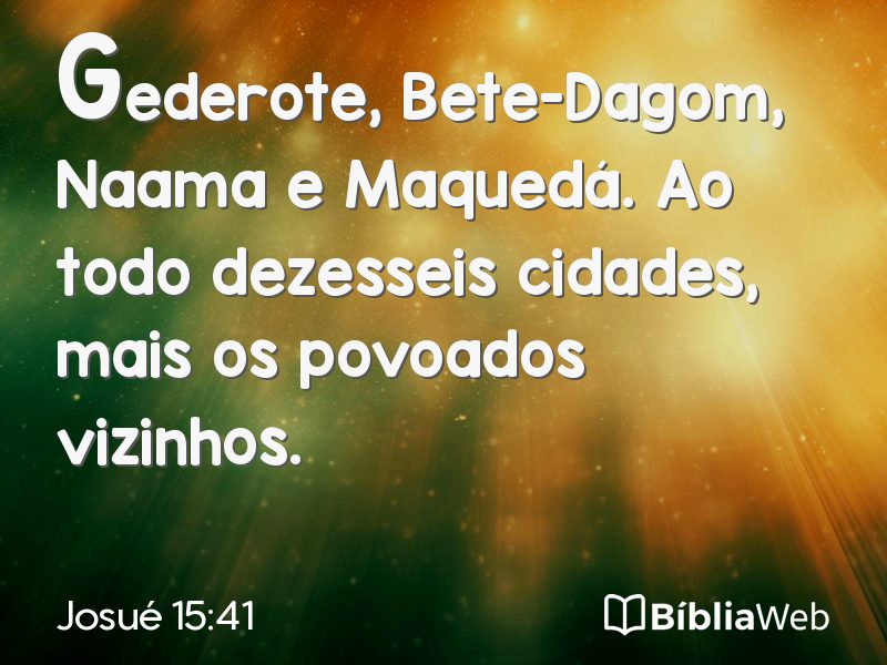 Josué 15:41 em imagem para compartilhar