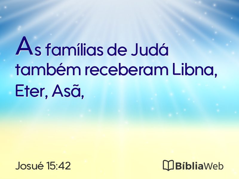 Josué 15:42 em imagem para compartilhar