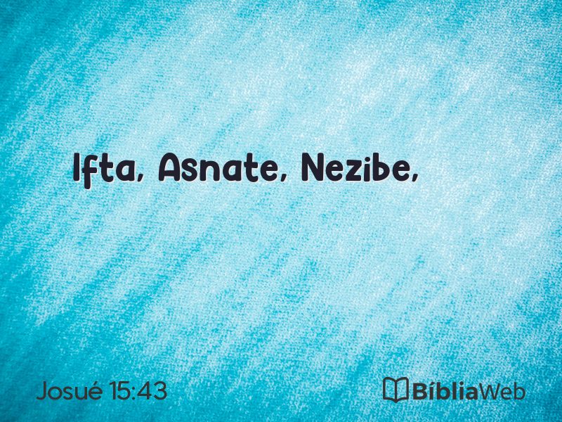 Josué 15:43 em imagem para compartilhar