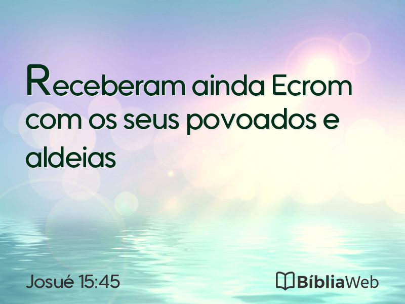 Josué 15:45 em imagem para compartilhar