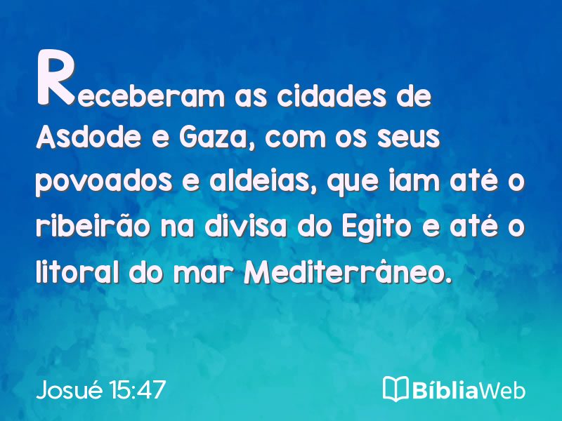 Josué 15:47 em imagem para compartilhar