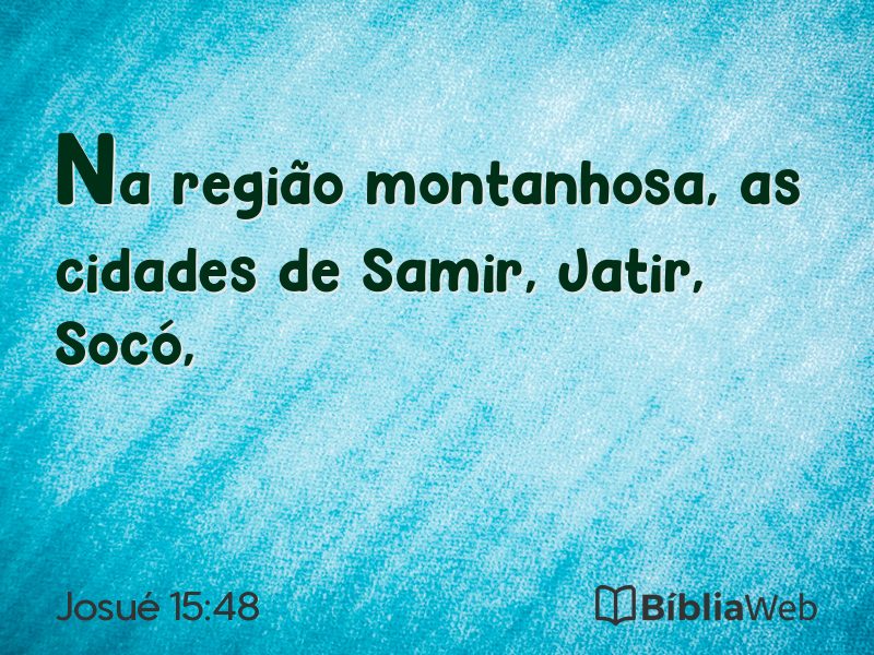 Josué 15:48 em imagem para compartilhar