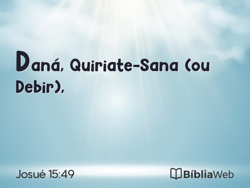 Josué 15:49 em imagem para compartilhar