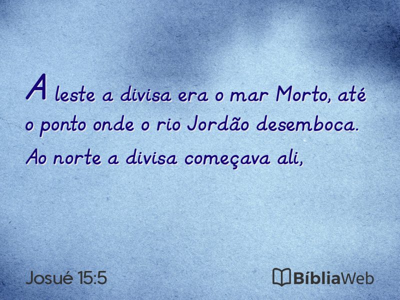 Josué 15:5 em imagem para compartilhar