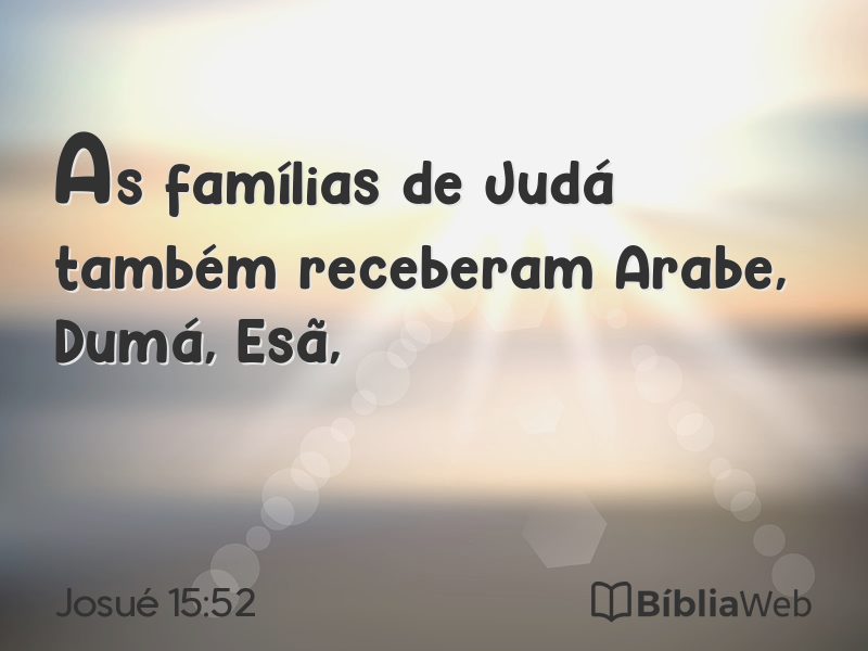 Josué 15:52 em imagem para compartilhar
