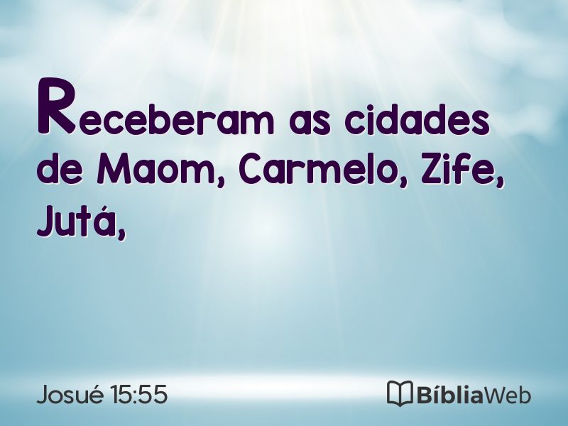 Josué 15:55 em imagem para compartilhar