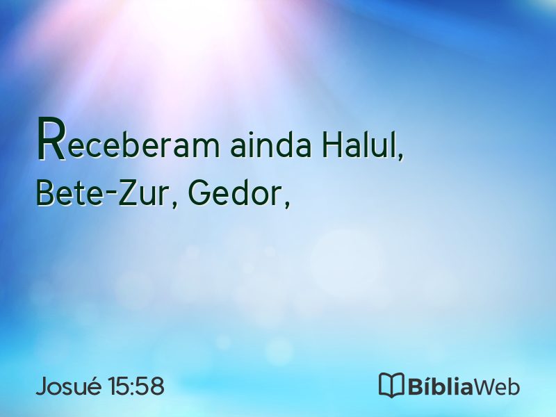 Josué 15:58 em imagem para compartilhar