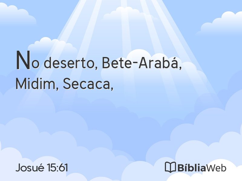Josué 15:61 em imagem para compartilhar