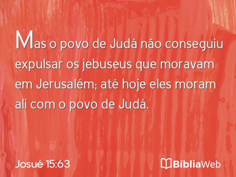 Josué 15:63 em imagem para compartilhar