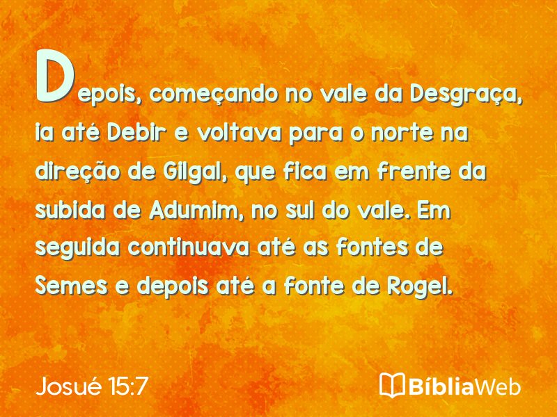 Josué 15:7 em imagem para compartilhar