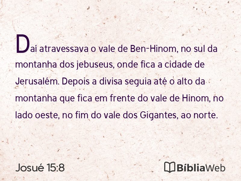 Josué 15:8 em imagem para compartilhar
