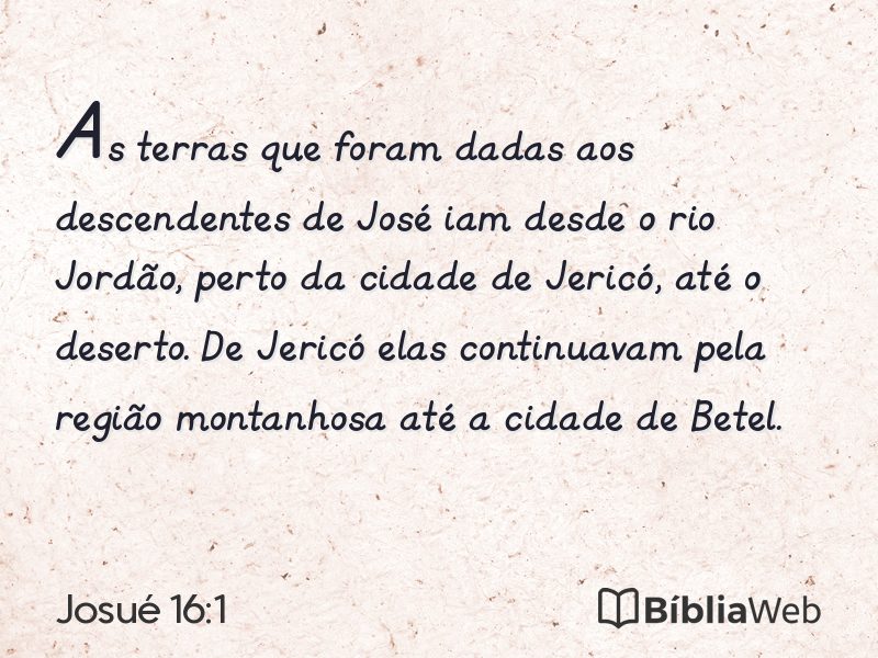 Josué 16:1 em imagem para compartilhar