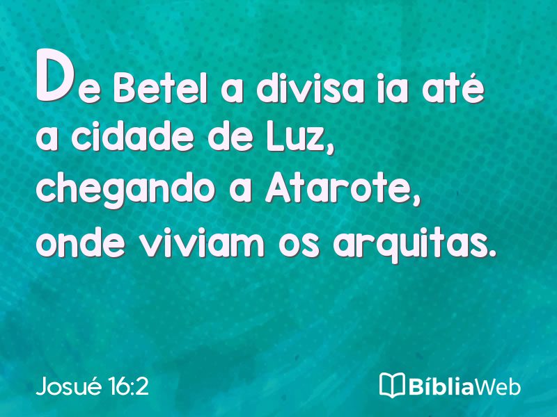 Josué 16:2 em imagem para compartilhar