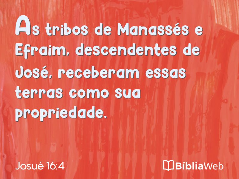 Josué 16:4 em imagem para compartilhar