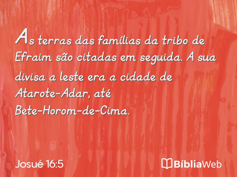 Josué 16:5 em imagem para compartilhar