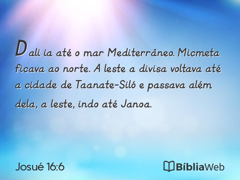 Josué 16:6 em imagem para compartilhar