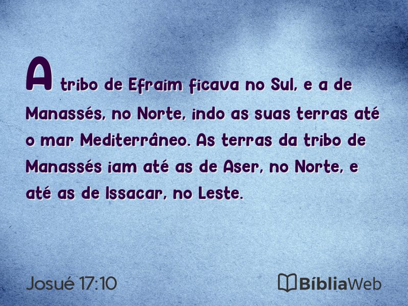 Josué 17:10 em imagem para compartilhar