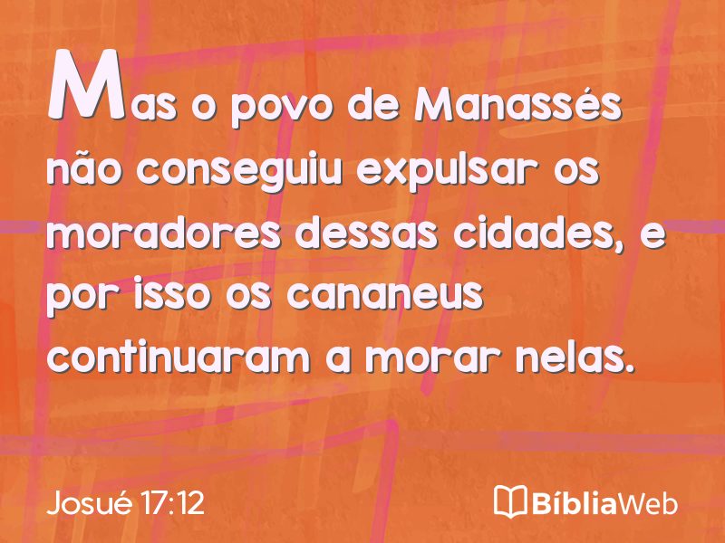 Josué 17:12 em imagem para compartilhar