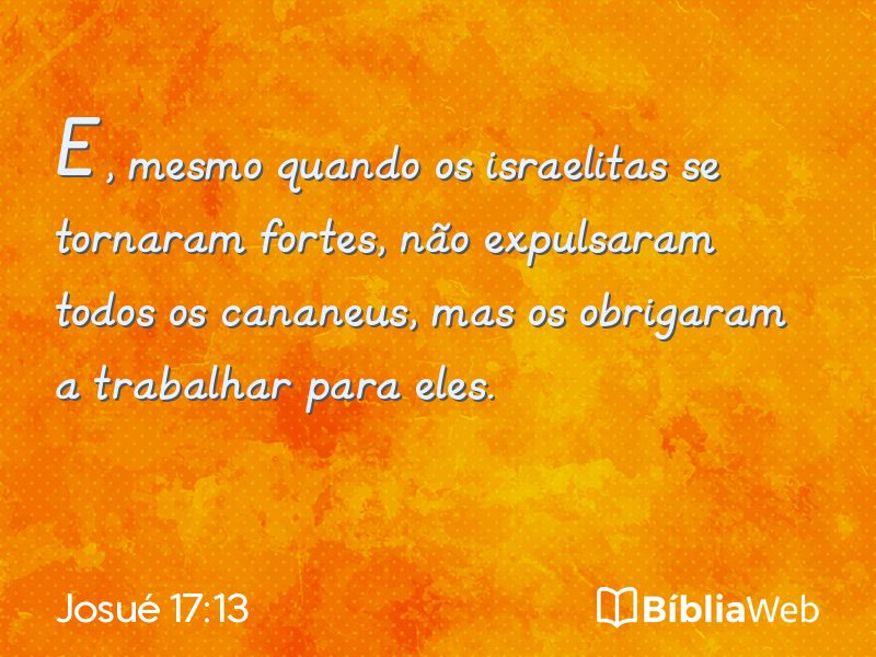 Josué 17:13 em imagem para compartilhar
