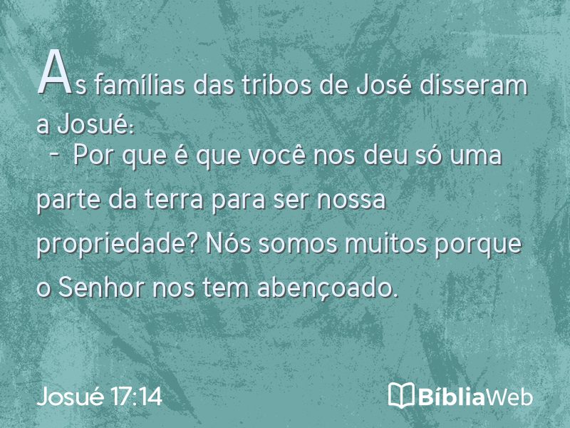 Josué 17:14 em imagem para compartilhar