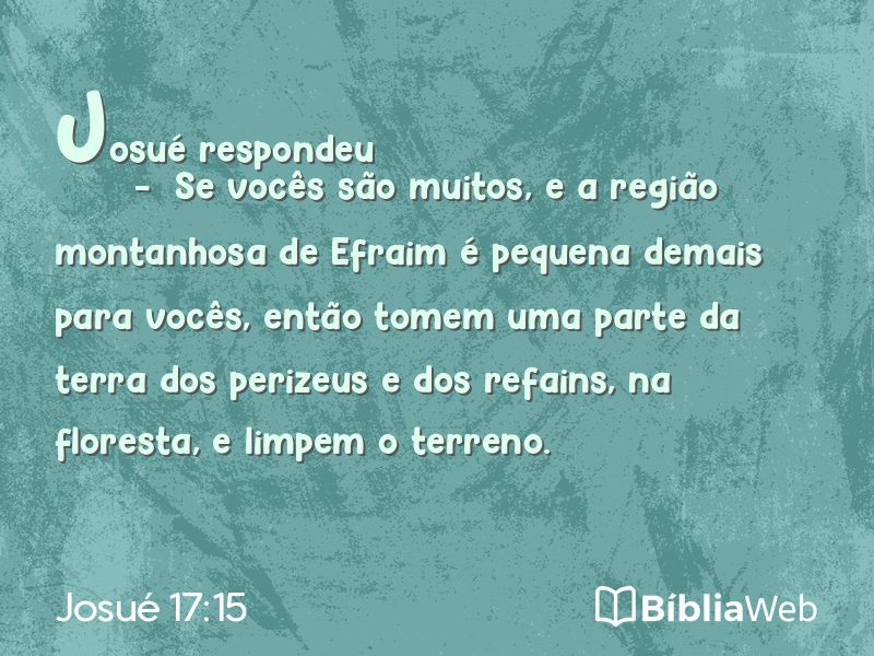 Josué 17:15 em imagem para compartilhar