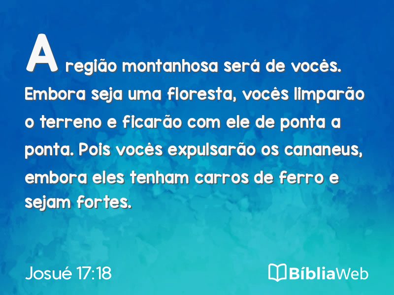 Josué 17:18 em imagem para compartilhar