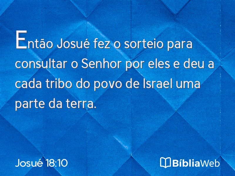 Josué 18:10 em imagem para compartilhar