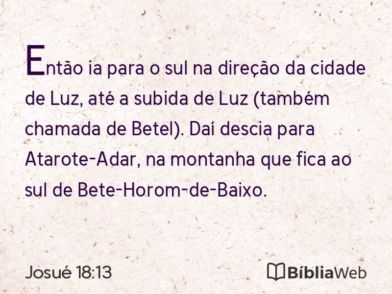 Josué 18:13 em imagem para compartilhar