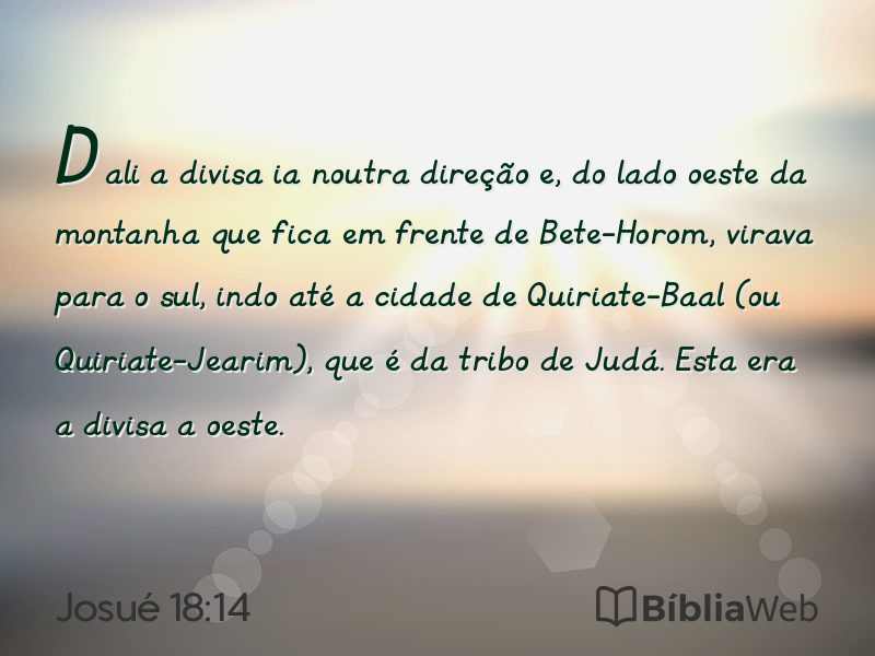 Josué 18:14 em imagem para compartilhar