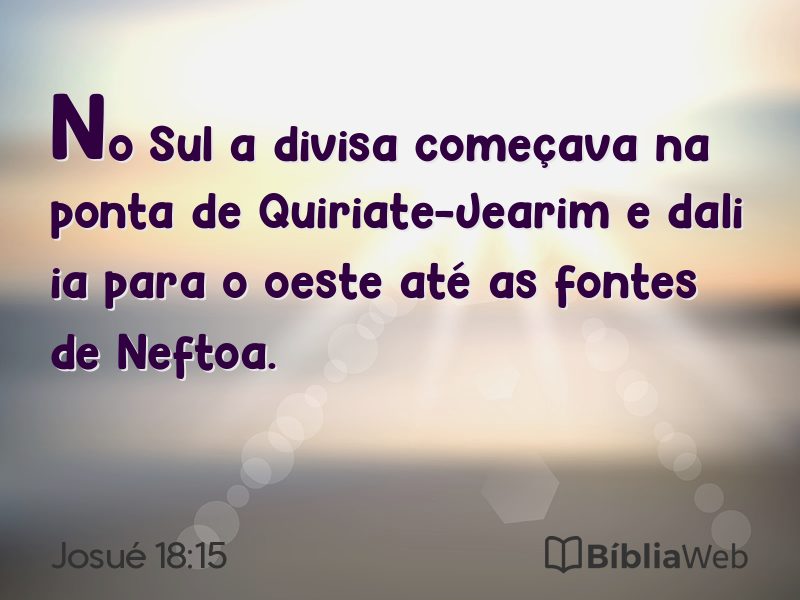 Josué 18:15 em imagem para compartilhar