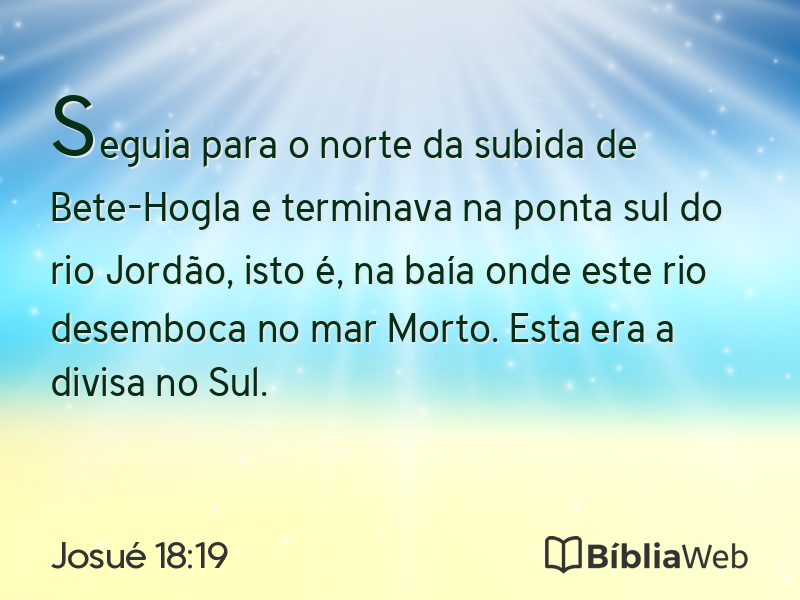 Josué 18:19 em imagem para compartilhar