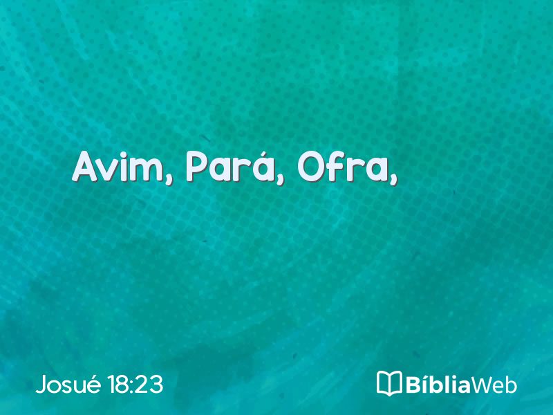Josué 18:23 em imagem para compartilhar