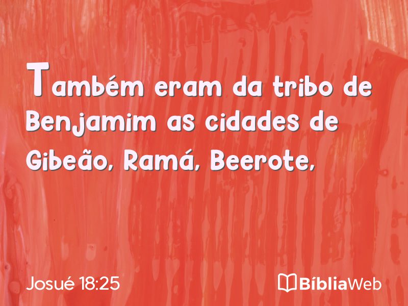 Josué 18:25 em imagem para compartilhar